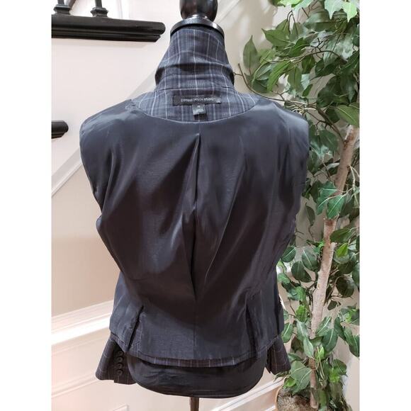 Express Design Studio Women Gray Plaid Single Breasted Two Button Blazer Size 10 - Picture 8 of 13